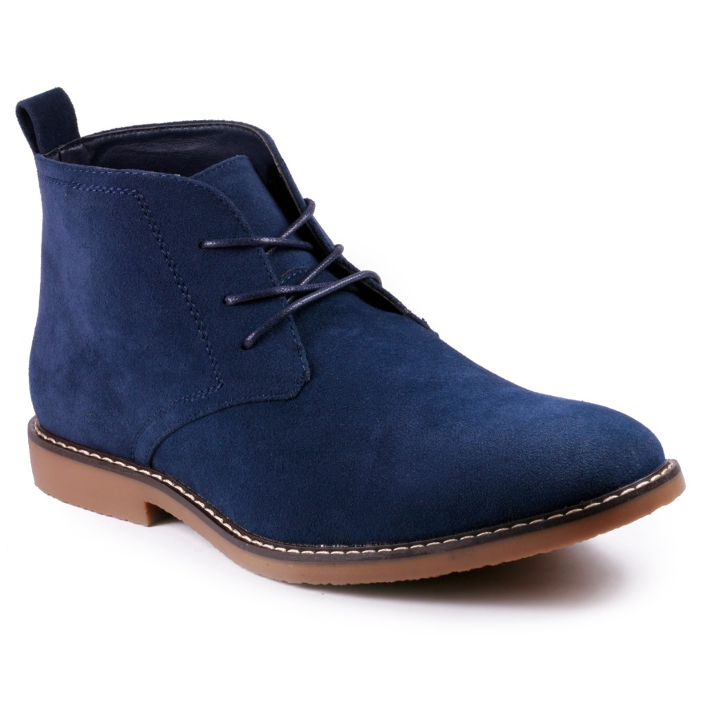 Metrocharm Men's Blue Lace Up Ankle Fashion Boot